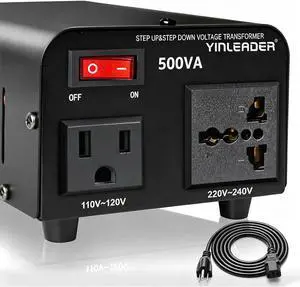 500W Voltage Transformer Power Converter 110V to 220V, 220V to 110V 500W Voltage Transformer Power Converter 110V to 220V, 220V to 110V
