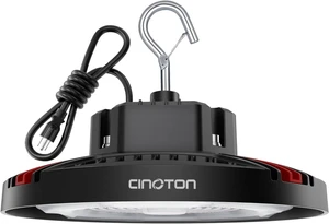 CINOTON 160W UFO LED High Bay Light, Aluminum LED Shop Lights with 24000LM, 5000K Commercial Bay Lighting for Warehouse Garage Workshop Factory, 6' Cable & Safety Rope, ETL Listed 1 Pack CINOTON 160W UFO LED High Bay Light, Aluminum LED Shop Lights with 24000LM, 5000K Commercial Bay Lighting for Warehouse Garage Workshop Factory, 6' Cable & Safety Rope, ETL Listed 1 Pack