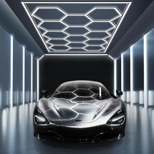 MODERN Hexagon Garage Light: Higher Brightness 720W 86400 Lumens Hexagon Led Garage Light with Rectangle Frame 6500K for Garage, Basement, Warehouse, Auto Beauty Shop, Car Detailing Shop etc. MODERN Hexagon Garage Light: Higher Brightness 720W 86400 Lumens Hexagon Led Garage Light with Rectangle Frame 6500K for Garage, Basement, Warehouse, Auto Beauty Shop, Car Detailing Shop etc.