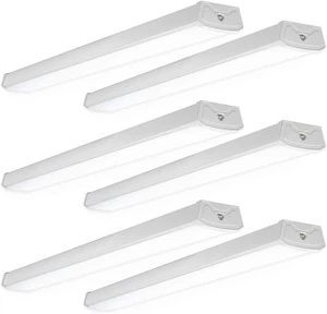 Sunco 6 Pack LED Shop Lights 4ft, Wraparound Fixtures, 40W=300W, Linkable Sunco 6 Pack LED Shop Lights 4ft, Wraparound Fixtures, 40W=300W, Linkable