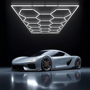 Hexagon Garage Light with Rectangular Frame, 539W 6500K High Brightness LED Shop Light, 14-Pack Design for Garage, Workshop, Basement, Car Detailing Hexagon Garage Light with Rectangular Frame, 539W 6500K High Brightness LED Shop Light, 14-Pack Design for Garage, Workshop, Basement, Car Detailing