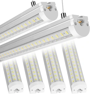 Phiwicsh 8FT U Shape 125W Integrated Tube Bright LED Light, 6500K Clear White, 20000LM - Flush Mount/Hanging Linkable LED Ceiling Lights for Garage, Plug&Play, 6 Pack Phiwicsh 8FT U Shape 125W Integrated Tube Bright LED Light, 6500K Clear White, 20000LM - Flush Mount/Hanging Linkable LED Ceiling Lights for Garage, Plug&Play, 6 Pack