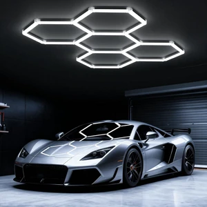 Hexagon Garage Lights: 168W 5 Grids Hexagon Led Lights 18480LM Hexagon Garage Lights: 168W 5 Grids Hexagon Led Lights 18480LM