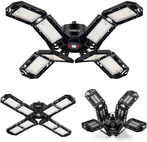 LED Garage Light,Super Bright Screw in E26/E27 Ceiling Shop Work Lamp, 200W 20000 Lumen Deformable Basement Bulb Fixture with 8 Adjustable Panels, Lighting for Workshop, Attic LED Garage Light,Super Bright Screw in E26/E27 Ceiling Shop Work Lamp, 200W 20000 Lumen Deformable Basement Bulb Fixture with 8 Adjustable Panels, Lighting for Workshop, Attic