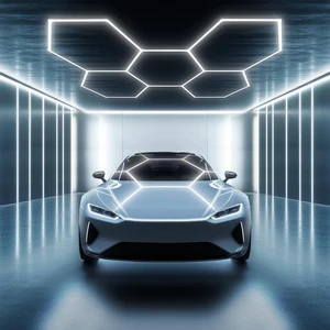 PARMIDA Hexagon LED Garage Lights, Ultra Bright 250W, 25000LM, ETL/FCC, Honeycomb Modern Ceiling Lighting System for Car Detailing Garage, Workshop, Gym, Shop, Basement (25 Pack, 5 Grids - 6000K) PARMIDA Hexagon LED Garage Lights, Ultra Bright 250W, 25000LM, ETL/FCC, Honeycomb Modern Ceiling Lighting System for Car Detailing Garage, Workshop, Gym, Shop, Basement (25 Pack, 5 Grids - 6000K)