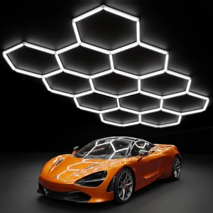 12 Hexagon Garage Lights, 50 Pack 51000LM Super Bright LED Garage Lights, 6500K Daylight Ceiling Lighting Shop Light for Garage, Basement,Workshop,Car Detailing Studio,Gym, Shopping Mall,Easy Install 12 Hexagon Garage Lights, 50 Pack 51000LM Super Bright LED Garage Lights, 6500K Daylight Ceiling Lighting Shop Light for Garage, Basement,Workshop,Car Detailing Studio,Gym, Shopping Mall,Easy Install