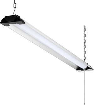 4FT LED Shop Light, 10000 Lumens 84W, Aluminum Shop Light Fixture, 5000K Cool White, Pull Chain, Plug-in Cord, Hanging or Flush Mount, ETL Listed for Garage Workshop Basement Warehouse Black 4FT LED Shop Light, 10000 Lumens 84W, Aluminum Shop Light Fixture, 5000K Cool White, Pull Chain, Plug-in Cord, Hanging or Flush Mount, ETL Listed for Garage Workshop Basement Warehouse Black