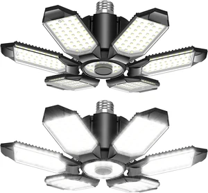 BRAINIAC 150W LED Garage Light Bulb with 6 Adjustable Panels, E26/E27 Screw in Shop Light Ceiling Light for Garage Workshop Barn - 2Pack BRAINIAC 150W LED Garage Light Bulb with 6 Adjustable Panels, E26/E27 Screw in Shop Light Ceiling Light for Garage Workshop Barn - 2Pack