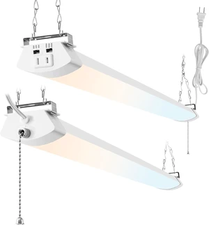 Hlite LED Shop Light 4FT with Pull Chain,5000LM,3 Power Level&3CCT Hlite LED Shop Light 4FT with Pull Chain,5000LM,3 Power Level&3CCT