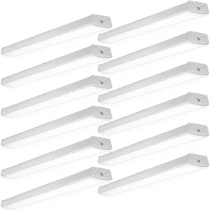 Sunco 12 Pack LED Shop Lights 4ft, Wraparound Fixtures, 40W=300W, Linkable Sunco 12 Pack LED Shop Lights 4ft, Wraparound Fixtures, 40W=300W, Linkable
