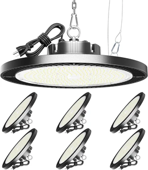 ELEKICO UFO Led High Bay Light 150W 5000K Shop Lights 21000Lm Daylight with Plug, UFO High Bay Lights for Garage Warehouse Workshop Factory Barn Logistics Center 6 Pack ELEKICO UFO Led High Bay Light 150W 5000K Shop Lights 21000Lm Daylight with Plug, UFO High Bay Lights for Garage Warehouse Workshop Factory Barn Logistics Center 6 Pack