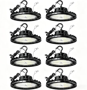 150W UFO LED High Bay Light 8-Pack Dimmable,3Watt Selectable & 5000K 150W UFO LED High Bay Light 8-Pack Dimmable,3Watt Selectable & 5000K