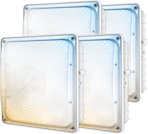 LED Canopy Light, 30W/45W/60W/70W Selectable, 3000K/4000K/5000K 3CCT, 4Pack LED Canopy Light, 30W/45W/60W/70W Selectable, 3000K/4000K/5000K 3CCT, 4Pack