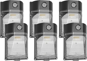 YXL 6PACK 30W 3600LM LED Wall Pack Lights with Dusk to Dawn Photocell, AC100-277V 5000K Wall Pack Lights Outdoor Led, IP65 Waterproof, ETL Listed, for Porch Garden Garage Warehouse Hotel Lighting. YXL 6PACK 30W 3600LM LED Wall Pack Lights with Dusk to Dawn Photocell, AC100-277V 5000K Wall Pack Lights Outdoor Led, IP65 Waterproof, ETL Listed, for Porch Garden Garage Warehouse Hotel Lighting.