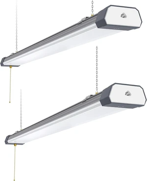 2 Pack 100W Linkable LED Shop Light 13000LM, ETL Listed, Hanging or Surface Mount, 5000K Daylight Super Bright LED Utility Shop Light with ON/Off Pull Chain, 120V Plug 2 Pack 100W Linkable LED Shop Light 13000LM, ETL Listed, Hanging or Surface Mount, 5000K Daylight Super Bright LED Utility Shop Light with ON/Off Pull Chain, 120V Plug