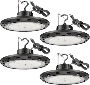 UFO LED High Bay Light 240W 5000K 0-10V Dimmable 36000LM High Bay LED Shop Lights 240w with US Plug IP65 ETL Listed 1000W HID/HPS Replacement UFO Lights for Shop Warehouse Garage Gym 4 Pack UFO LED High Bay Light 240W 5000K 0-10V Dimmable 36000LM High Bay LED Shop Lights 240w with US Plug IP65 ETL Listed 1000W HID/HPS Replacement UFO Lights for Shop Warehouse Garage Gym 4 Pack