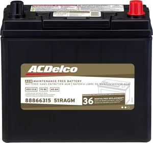 ACDelco Gold 51RAGM (88866315) 36 Month Warranty AGM BCI Group 51R Car Battery ACDelco Gold 51RAGM (88866315) 36 Month Warranty AGM BCI Group 51R Car Battery