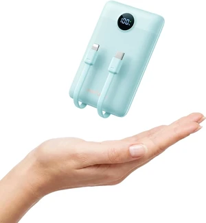 Compact Portable Charger 10000mAh with Built-in Cables Compact Portable Charger 10000mAh with Built-in Cables