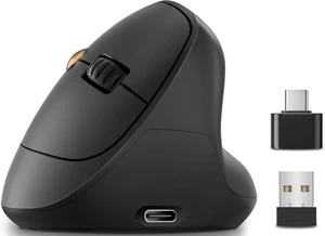 Ergonomic Vertical Wireless Mouse, 57°, Small/Medium Hands, Black Ergonomic Vertical Wireless Mouse, 57°, Small/Medium Hands, Black