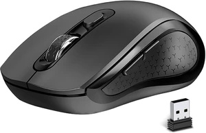 Wireless Mouse Ergonomic, Silent Computer Mouse with Side Buttons - Black Wireless Mouse Ergonomic, Silent Computer Mouse with Side Buttons - Black