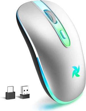 Wireless Computer Mouse for Laptop, MacBook, 2.4G USB Portable,Sliver Wireless Computer Mouse for Laptop, MacBook, 2.4G USB Portable,Sliver