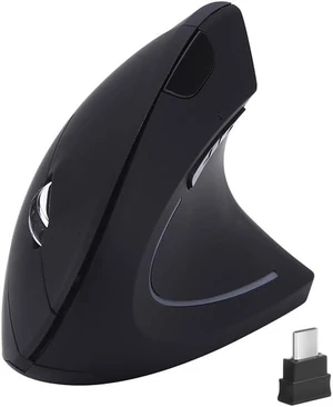 Fonicer Type C Vertical Wireless Mouse, 2.4G USB C Wireless Mouse, Ergonomic Mouse with Type C Receiver for MacBook, Computer, Laptop and All Type C Devices (Black) Fonicer Type C Vertical Wireless Mouse, 2.4G USB C Wireless Mouse, Ergonomic Mouse with Type C Receiver for MacBook, Computer, Laptop and All Type C Devices (Black)