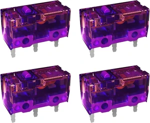 KAILONG MFD70-X 150M Mouse Micro Switch (4Pcs, Purple-Gold), 0.74N, 150 Million Clicks for Gaming Mouse KAILONG MFD70-X 150M Mouse Micro Switch (4Pcs, Purple-Gold), 0.74N, 150 Million Clicks for Gaming Mouse