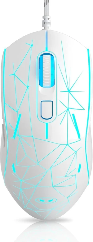 MageGee G6 Wired Gaming Mouse, Ergonomic USB Optical Mouse with 7 Colors Breathing LED Backlit, 6 Adjustable Speed Levels from 600 to 3200 for Laptop PC Computer Games & Work, White MageGee G6 Wired Gaming Mouse, Ergonomic USB Optical Mouse with 7 Colors Breathing LED Backlit, 6 Adjustable Speed Levels from 600 to 3200 for Laptop PC Computer Games & Work, White