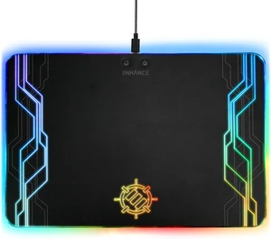 ENHANCE LED Gaming Mouse Pad RGB - Hard Mouse Pad with 7 Light Up Modes and Brightness Controls - Large Surface (13.75 x 9.8 in) with Glowing Lights and Rubber Non-Slip Grip for Desktop Gamers ENHANCE LED Gaming Mouse Pad RGB - Hard Mouse Pad with 7 Light Up Modes and Brightness Controls - Large Surface (13.75 x 9.8 in) with Glowing Lights and Rubber Non-Slip Grip for Desktop Gamers