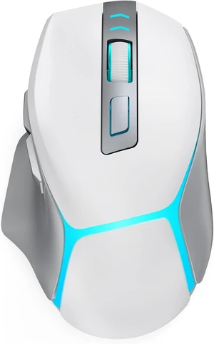 Bluetooth Wireless Gaming Mouse for Mac & iPad, White 12500 DPI RGB Mouse with Tri-Mode (2.4G/USB-C/Wired), Rechargeable Ergonomic Computer Mice for Laptop, PC & Apple Devices Bluetooth Wireless Gaming Mouse for Mac & iPad, White 12500 DPI RGB Mouse with Tri-Mode (2.4G/USB-C/Wired), Rechargeable Ergonomic Computer Mice for Laptop, PC & Apple Devices