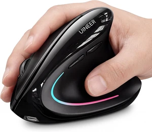 Uineer Vertical Ergonomic Mouse, Wireless Bluetooth Mouse, 3-Device Uineer Vertical Ergonomic Mouse, Wireless Bluetooth Mouse, 3-Device