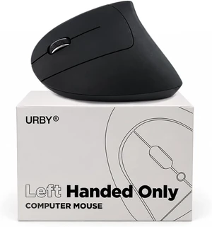 Urby Left Handed Mouse, Vertical Left Handed Ergonomic Wireless Mouse.Black