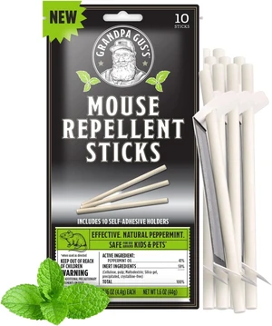 Grandpa Gus's Mouse Repellent Sticks Adhesive, Peppermint Oil, 10 Count Grandpa Gus's Mouse Repellent Sticks Adhesive, Peppermint Oil, 10 Count