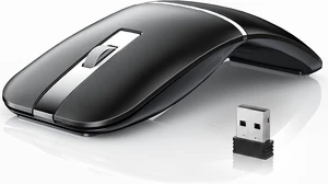 Bluetooth Travel Mouse, Foldable Rotatable Wireless, Black Bluetooth Travel Mouse, Foldable Rotatable Wireless, Black
