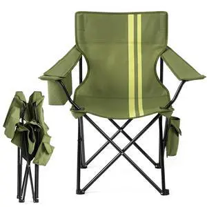 Heavy Duty Camping Chair with Insulated Cooler, 350LBS Folding Portable Chair with Cup Holder, Side & Back Pockets, Outdoor Foldable Chair for Camping Fishing Tailgating Beach Heavy Duty Camping Chair with Insulated Cooler, 350LBS Folding Portable Chair with Cup Holder, Side & Back Pockets, Outdoor Foldable Chair for Camping Fishing Tailgating Beach