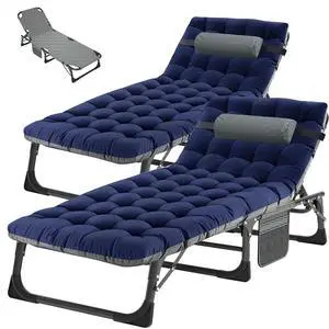 5 Positions Camping Cots for Adults,Outdoor Folding Sleeping Cot/Mat,Folding Chaise Lounge Chair with Pillow,Portable Reclining Chair for Beach Lawn Camping Pool,Sunbathing Chairs 5 Positions Camping Cots for Adults,Outdoor Folding Sleeping Cot/Mat,Folding Chaise Lounge Chair with Pillow,Portable Reclining Chair for Beach Lawn Camping Pool,Sunbathing Chairs