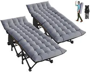 Camping Cot for Adults, Folding Sleeping Cot with Mattress, 500 lb Capacity Heavy Duty Outdoor Folding Sleeping Bed, Portable Cot Bed for Camping, Indoor Guest Use, Home & Travel Camping Cot for Adults, Folding Sleeping Cot with Mattress, 500 lb Capacity Heavy Duty Outdoor Folding Sleeping Bed, Portable Cot Bed for Camping, Indoor Guest Use, Home & Travel