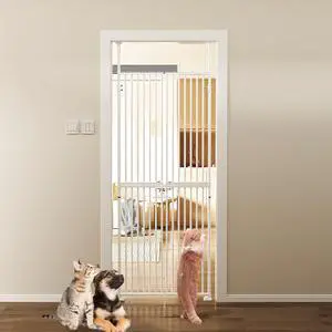 76" Extra Tall Pet Gate for Dogs, Pressure Mounted Dog Gate 33.435.8" Wide, No Drilling, Dual Doors for Doorways, Stairs, Kitchen 76" Extra Tall Pet Gate for Dogs, Pressure Mounted Dog Gate 33.435.8" Wide, No Drilling, Dual Doors for Doorways, Stairs, Kitchen