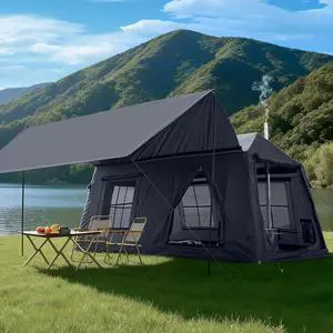 2/6/8/10/12 Person Inflatable Camping Tent, Easy Setup Blow Up Tent with Hand Pump, PU3000mm Waterproof & Breathable 4 Season Glamping Tent for Outdoor Camping 2/6/8/10/12 Person Inflatable Camping Tent, Easy Setup Blow Up Tent with Hand Pump, PU3000mm Waterproof & Breathable 4 Season Glamping Tent for Outdoor Camping