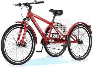 Adults Tricycle, 3 Wheels Bike for Adult, Tricycle for Adults, Double-Wall Wheel Rims, Tricycle for Women Men Exercise Outdoor Sports Adults Tricycle, 3 Wheels Bike for Adult, Tricycle for Adults, Double-Wall Wheel Rims, Tricycle for Women Men Exercise Outdoor Sports