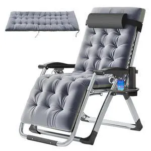 Lounge Chair for Living Room, Adjustable Folding Recliner Chair with Cushion, Perfect for Living Room/Bedroom/Office Lounge Chair for Living Room, Adjustable Folding Recliner Chair with Cushion, Perfect for Living Room/Bedroom/Office