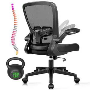 KLASIKA Desk Chairs with Wheels, Ergonomic Mesh Office Chair Adjustable Height and Swivel Lumbar Support Home Office Chair with Flip Up Armrests (1PK) KLASIKA Desk Chairs with Wheels, Ergonomic Mesh Office Chair Adjustable Height and Swivel Lumbar Support Home Office Chair with Flip Up Armrests (1PK)