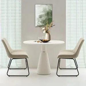Modern Dining Chairs, PU Leather Dining Room Chair Armless with Comfortable Upholstered Seat Kitchen Side Chairs with Metal Legs for Home Living Bedroom Waiting Guest Room Hotel, Beige, 2 Pack Modern Dining Chairs, PU Leather Dining Room Chair Armless with Comfortable Upholstered Seat Kitchen Side Chairs with Metal Legs for Home Living Bedroom Waiting Guest Room Hotel, Beige, 2 Pack