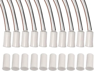 RC-33 NC/NO Recessed Wired Magnetic Reed Door/Window Switch, Contact Sensor for Home Security & Burglar Alarms, Sets of 10, White RC-33 NC/NO Recessed Wired Magnetic Reed Door/Window Switch, Contact Sensor for Home Security & Burglar Alarms, Sets of 10, White