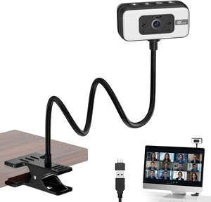 4K Webcam for PC with Light, PDAF Autofocus & Mic for Streaming 4K Webcam for PC with Light, PDAF Autofocus & Mic for Streaming