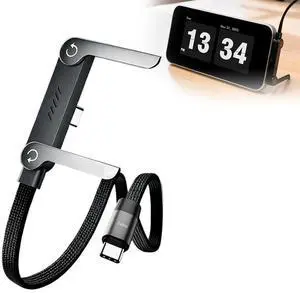 Fast Charging Cable with Stand, 2-in-1 Invisible Holder Charger Cable with Stand, 240W Fast Charging Type-C Cable & Sideways Phone Stand for Gaming, Office, Travel (4, Black) Fast Charging Cable with Stand, 2-in-1 Invisible Holder Charger Cable with Stand, 240W Fast Charging Type-C Cable & Sideways Phone Stand for Gaming, Office, Travel (4, Black)