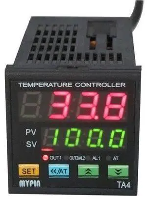 F/C PID Temperature Controller, Dual Display Digital Programmable Temperature Control TA4-SSR Solid State Relay with 2 Alarms F/C PID Temperature Controller, Dual Display Digital Programmable Temperature Control TA4-SSR Solid State Relay with 2 Alarms