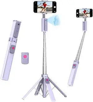 59'' Auto Face Tracking Tripod, 360° Rotation Selfie Stick for iPhone & Android with Wireless Remote, No App Required, Gesture Control for Vlog 59'' Auto Face Tracking Tripod, 360° Rotation Selfie Stick for iPhone & Android with Wireless Remote, No App Required, Gesture Control for Vlog