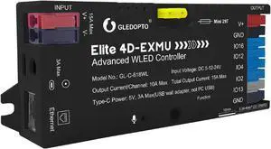 Elite 4 Channel ESP32 WLED LED Strip Light Controller Ethernet WiFi Dual Control Sound Reactive UART Energy Save Relay 20A Pluggable Fuse Level Shifter WS2811/12 SK6812 WS2815 Addressable LED Elite 4 Channel ESP32 WLED LED Strip Light Controller Ethernet WiFi Dual Control Sound Reactive UART Energy Save Relay 20A Pluggable Fuse Level Shifter WS2811/12 SK6812 WS2815 Addressable LED
