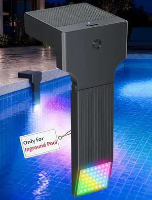 Solar Pool Lights Only for Inground Pool, 10-Color RGB 4-Mode LED Underwater Submersible Poolside Light with Auto Dusk Sensor, Waterproof Design, Remote & Timer Off, 1 Pack Solar Pool Lights Only for Inground Pool, 10-Color RGB 4-Mode LED Underwater Submersible Poolside Light with Auto Dusk Sensor, Waterproof Design, Remote & Timer Off, 1 Pack